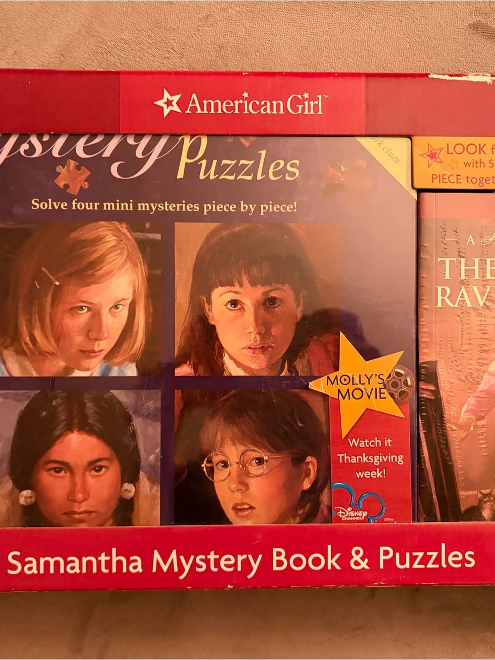 American Girl Samantha Mystery Book & Puzzles - Red and Purple